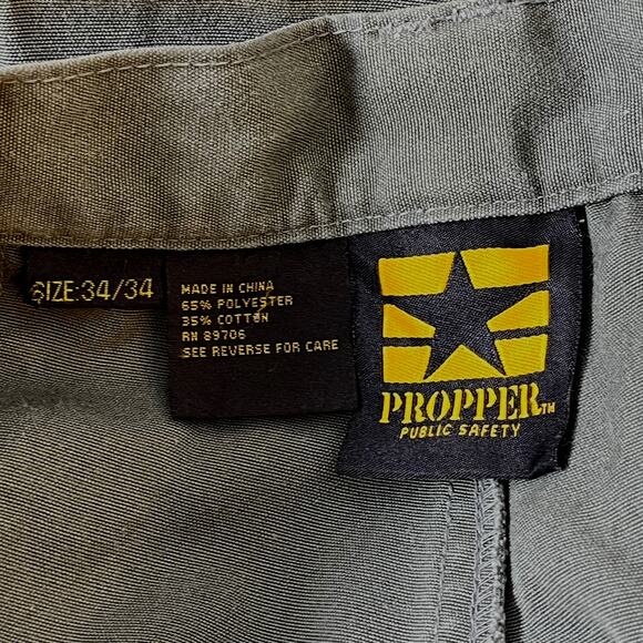 Propper Public Safety Cargo Uniform Work Pants Stretch Waist Green Men's W34 L31 - Picture 3 of 3